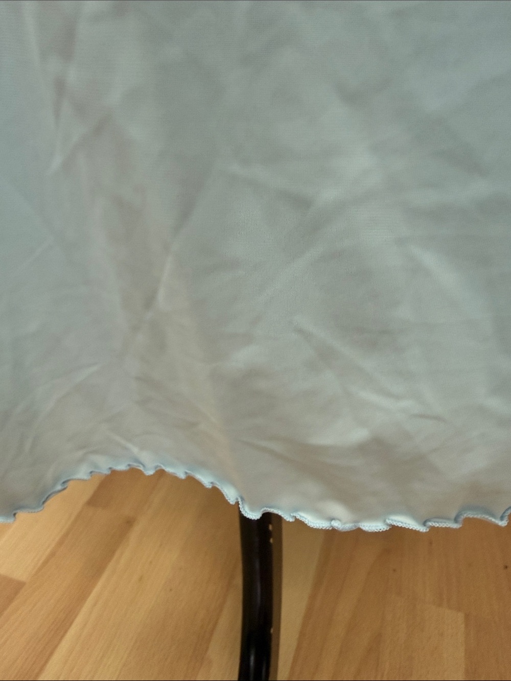 Shadowline Beloved Flutter Sleeve Light Blue Lace Babydoll Nylon Nightgown 3X - Picture 5 of 8